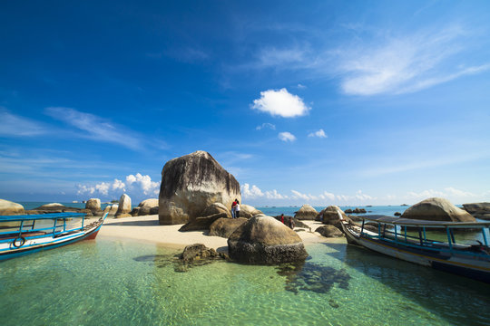 Rocks at the shore. Belitung Island Indonesia