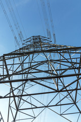 Underview of Structured  Metal Engineering of Overhead Electricity Pylon