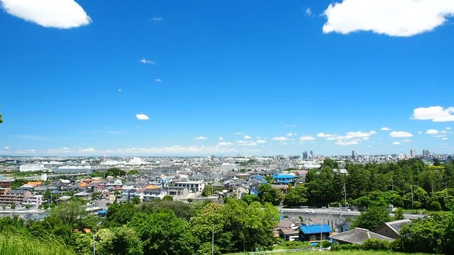 丘から眺める住宅街