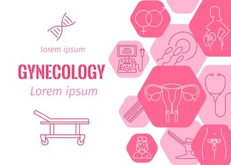 Gynecology flat banner