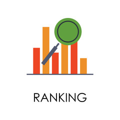 colored ranking illustration. Element of marketing and business flat for mobile concept and web apps. Isolated ranking flat can be used for web and mobile