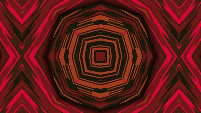 Mind trip video pattern. Distorted tribal background. Ethnic geometric shapes. Full cycle is 6 seconds.