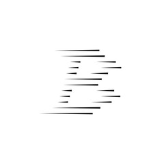 Bitcoin coin with fast speed motion lines