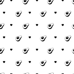 Avocado. Seamless pattern. Fabric print. Repeating wallpaper.