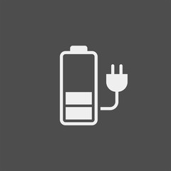 Battery charge flat vector icon