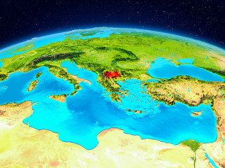 Fototapeta na wymiar Macedonia from orbit
