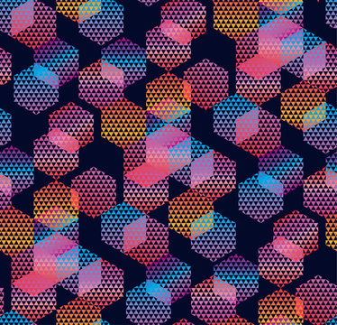 Abstract geometric colorful seamless pattern
