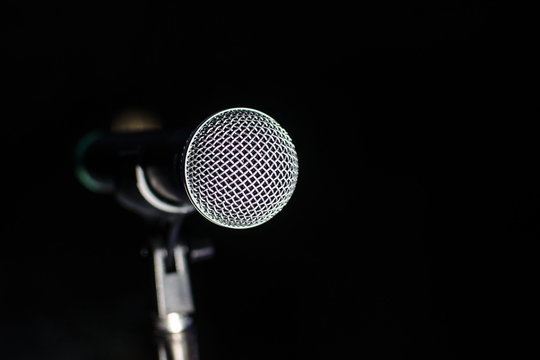 Microphone on stage