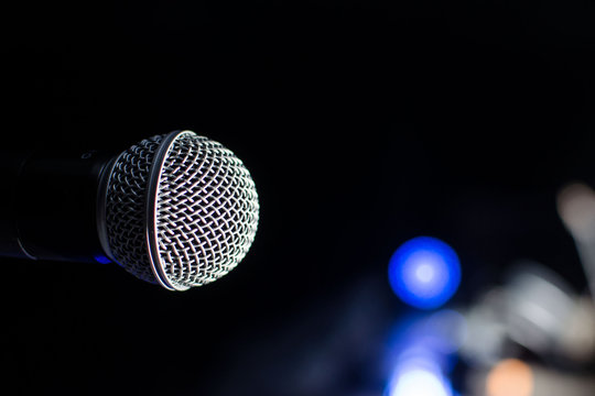 Microphone on stage