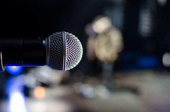 Microphone on stage
