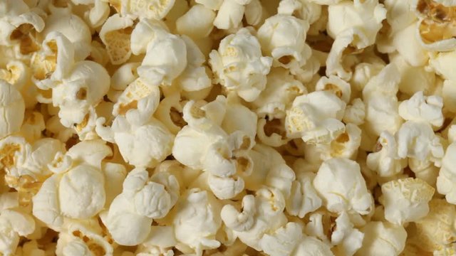 Close up of rotating popcorn. No sound.