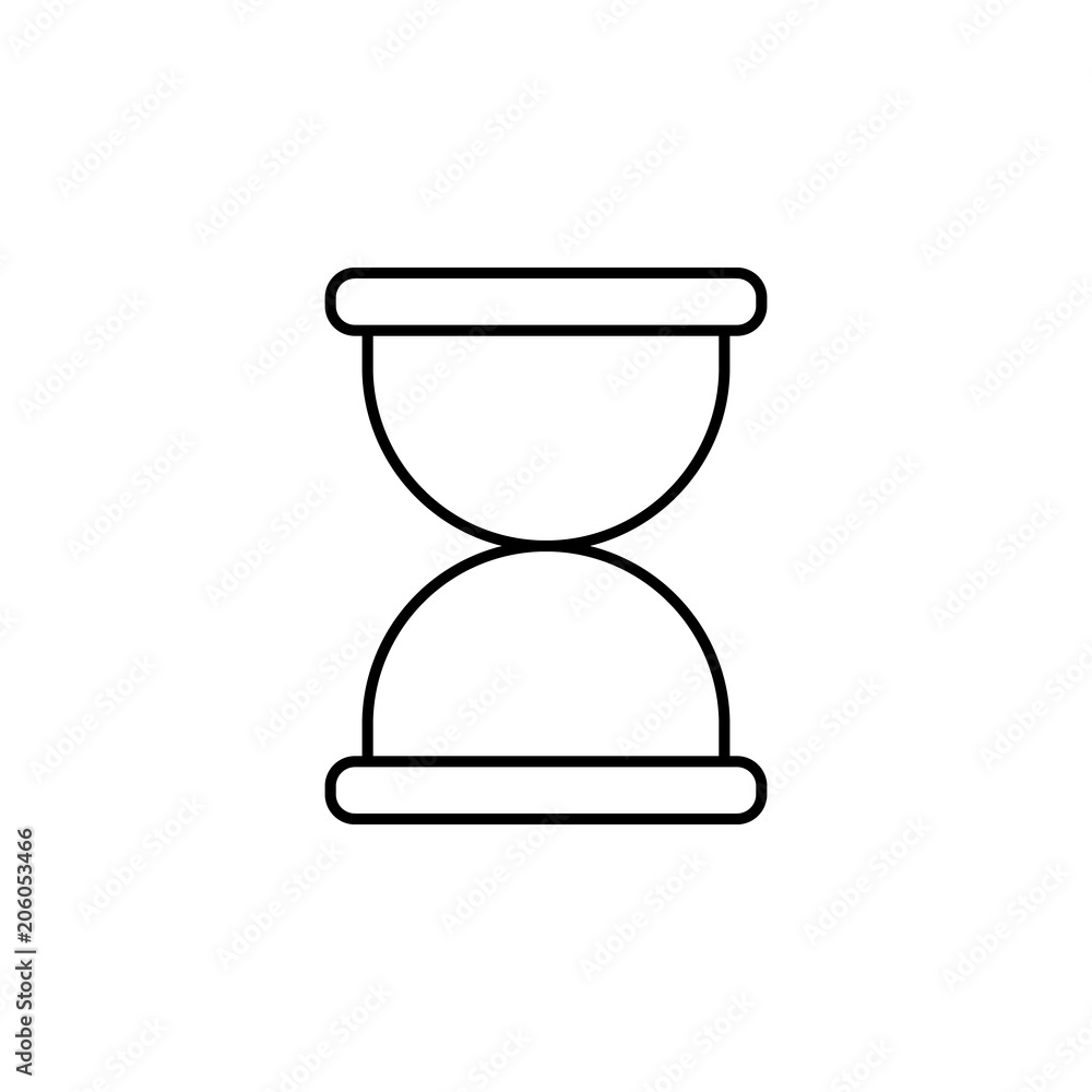 Poster hourglass icon. element of mobile banking for smart concept and web apps. thin line hourglass icon c