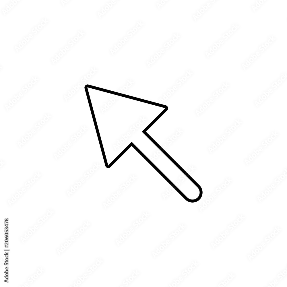 Aufkleber cursor icon. element of mobile banking for smart concept and web apps. thin line cursor icon can be 