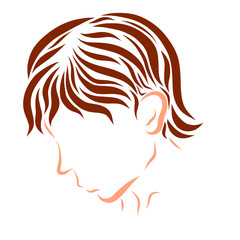 head of a man with brown hair