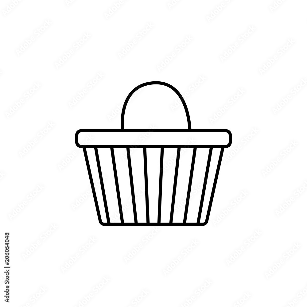 Poster basket icon. element of mobile banking for smart concept and web apps. thin line basket icon can be 
