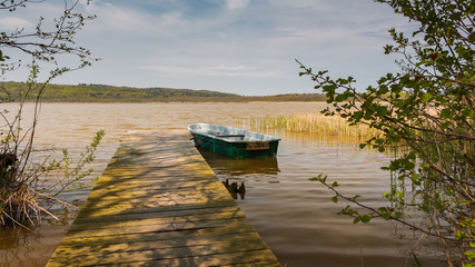 Fischerboot am Pier für den Fischfang, Ostsee