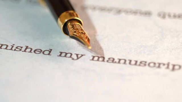 Fountain pen on publishing letter