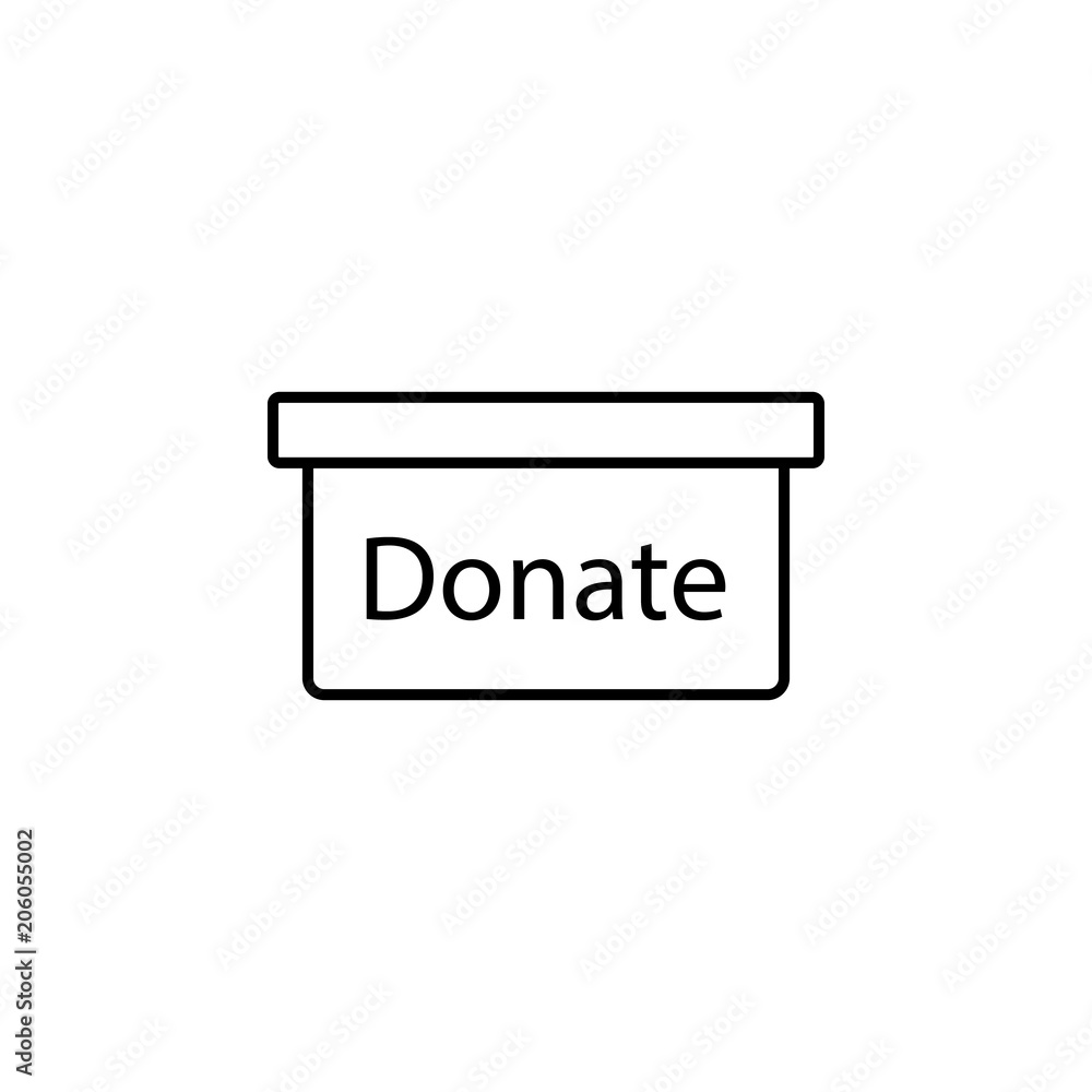 Poster donate sign icon. element of mobile banking for smart concept and web apps. thin line donate sign ic