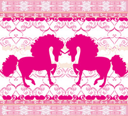 seamless pattern with unicorns © diavolessa