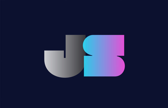 initial alphabet letter js j s logo company icon design