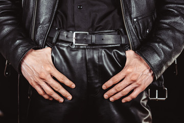 the guy in the leather jacket