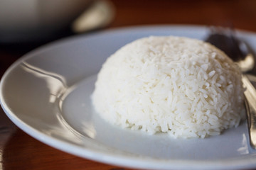 Fototapeta na wymiar Plain white rice