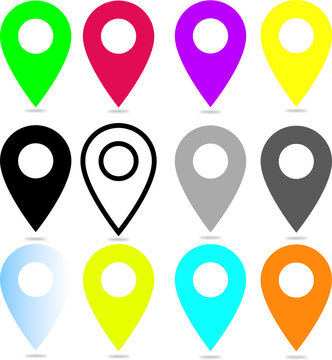 GPS Location Map Pointer Icon Concept