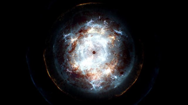 Huge supernova explosion