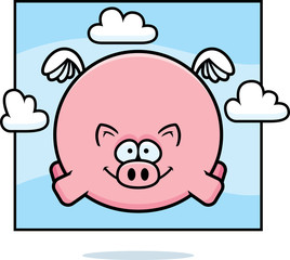 Cartoon Pig in the Sky