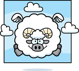 Cartoon Ram in the Sky