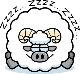 Cartoon Ram Sleeping