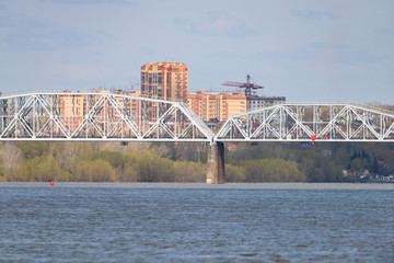 Iron railway bridge.