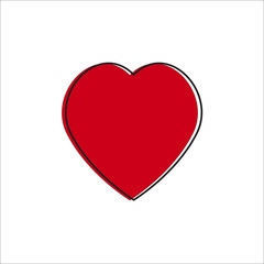 heart design icon flat