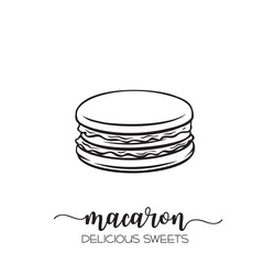 Vector hand drawn macaron