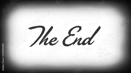 "The End Old Film Background/ Animation of the end scene