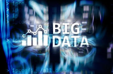 Big data analysing server. Internet and technology.?