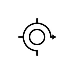 reversal spot icon. Element of navigation for mobile concept and web apps. Thin line reversal spot icon can be used for web and mobile