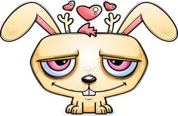 Little Cartoon Jackalope in Love