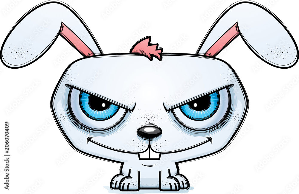 Poster Sinister Little Cartoon Rabbit