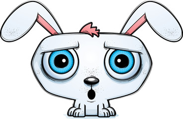 Surprised Little Cartoon Rabbit