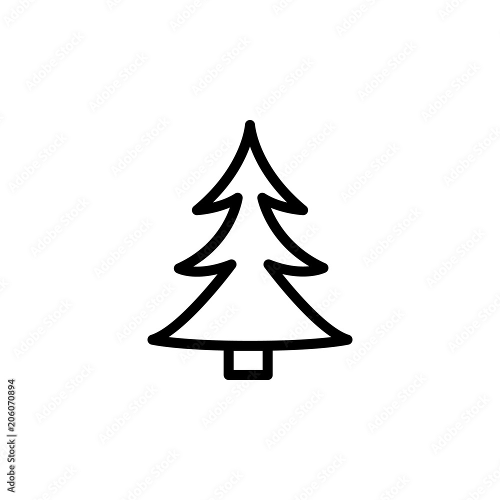 Aufkleber tree icon. Element of navigation for mobile concept and web apps. Thin line tree icon can be used for web and mobile