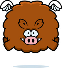 Flying Cartoon Boar