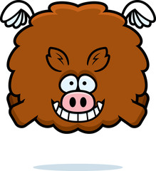 Flying Cartoon Boar