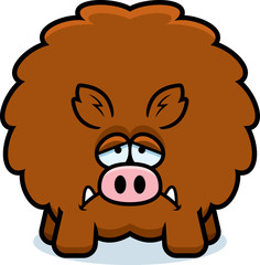 Sad Cartoon Boar