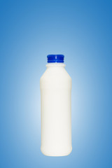 Bottle of milk isolated on white background