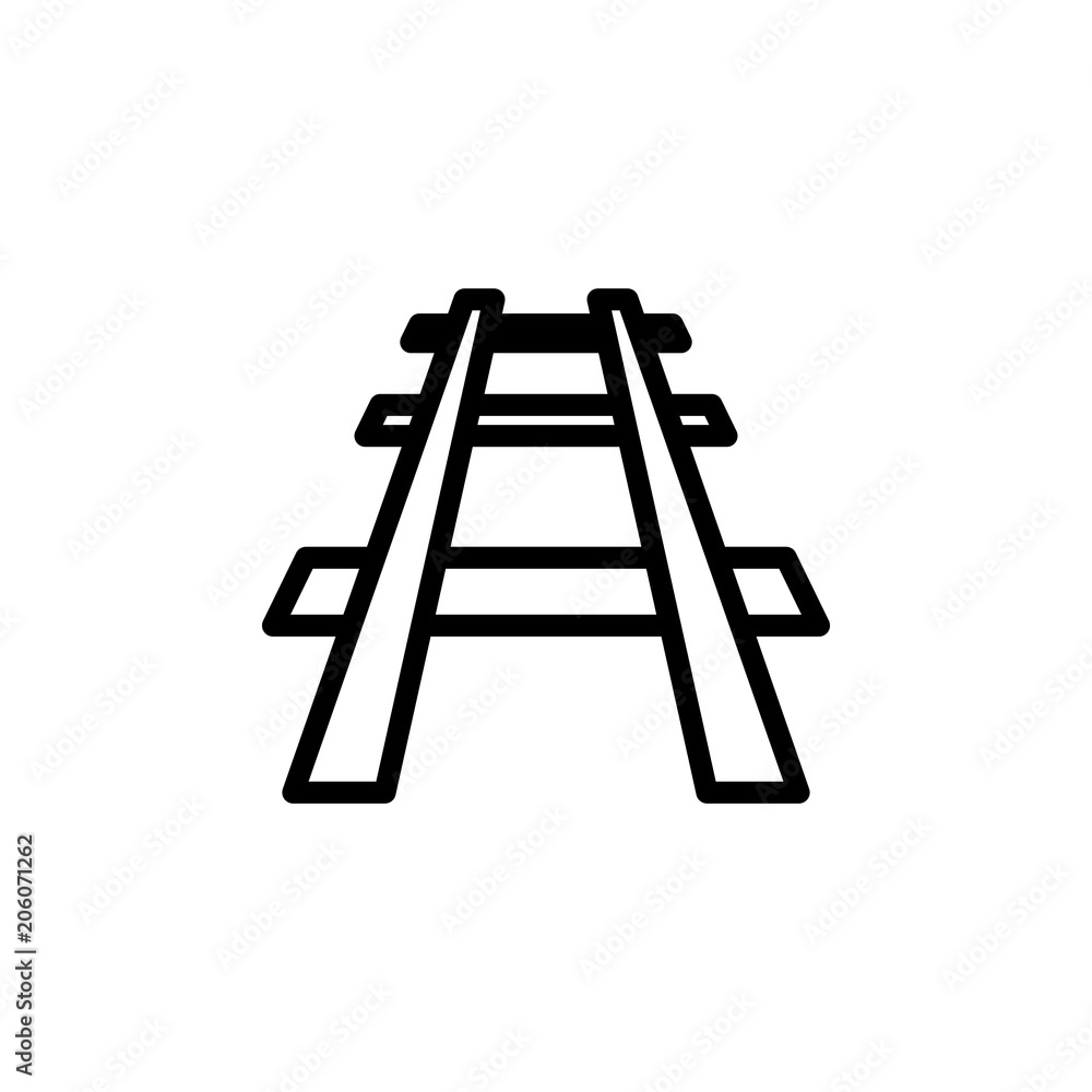 Poster railway icon. element of navigation for mobile concept and web apps. thin line railway icon can be u