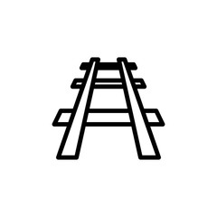 Railway icon. Element of navigation for mobile concept and web apps. Thin line Railway icon can be used for web and mobile