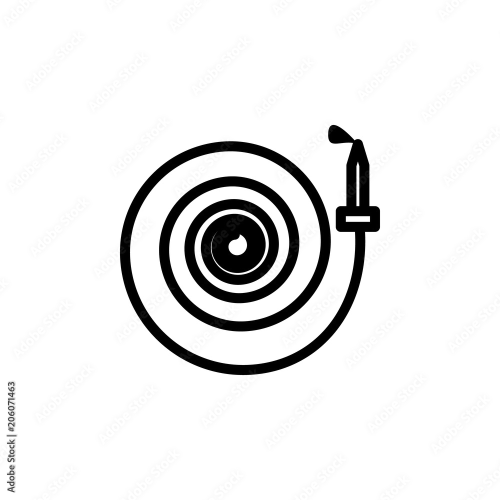 Poster fire hose icon. element of navigation for mobile concept and web apps. thin line fire hose icon can 