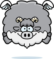 Flying Cartoon Goat