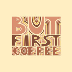 Vector colored hand-drawn lettering poster 